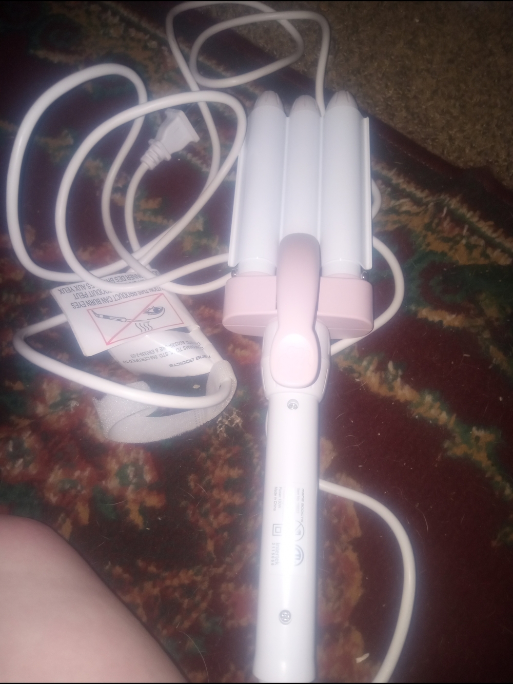 Pink Triple Barrel Waver Curling Iron for Women